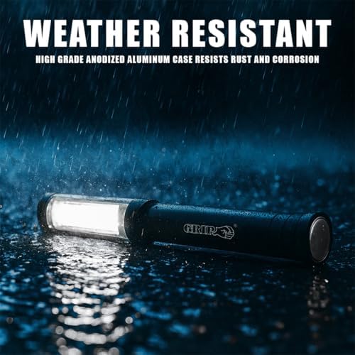 Grip Wide Beam COB Pen Light - 3 Modes: 400 Lumens, 160 Lumens, Blinking Red - Magnetic Bottom - Home, Garage, Workshop