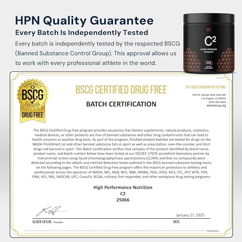 HPN C2 Creapure Creatine for Strength & Recovery, 100 Servings | Ultra-pure Creapure creatine supports strength, performance and recovery, vegan