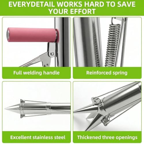 Long Handled Bulb Planter Tools and Vegetable Seedling Tool Manual Plant Transplanter Bulb Planter