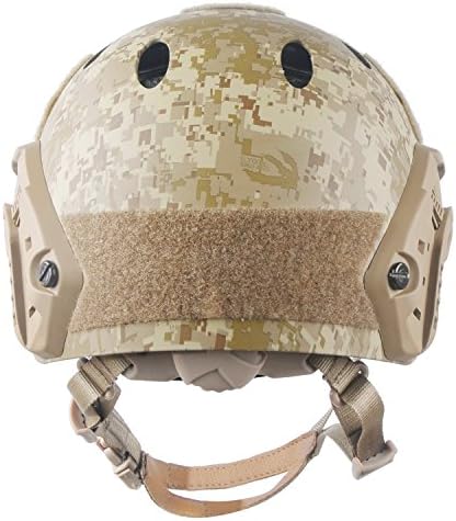 LOOGU Fast BJ Base Jump Tactical Helmet for Airsoft with 12-in-1 Headwear