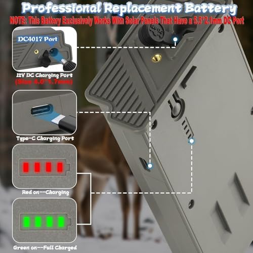 2 Pack for Reveal Lithium Battery Pack, Compatible for Trail Camera Pro 3.0 | for Reveal Cellular Trail Game Camera X Gen 3.0, Pro 3.0, X, X Ultra 3.0