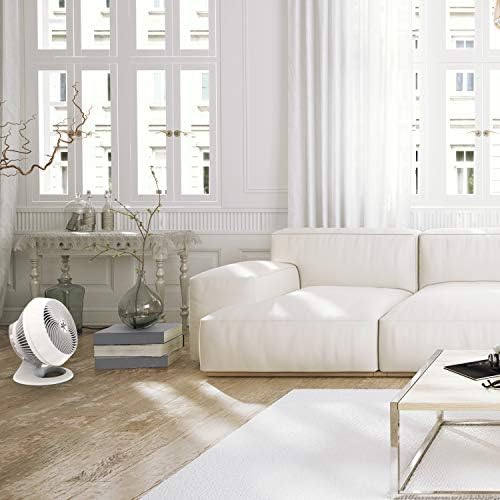 Vornado 460 Small Desk Fan with 3 Speed Settings, Adjustable Tilt Chrome Glide Bar, for Bedroom, Office, Home, Air Circulation up to 70 Feet, Quiet Table Fan, Black