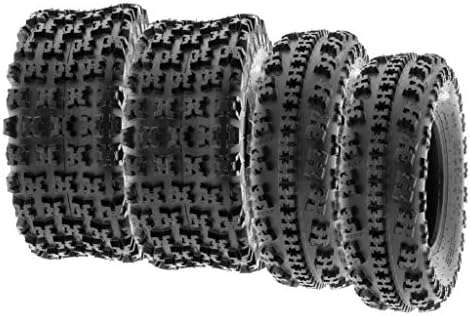 SunF ATV Tires 22x7-10 22x10-9 Sport Race Knobby 6 PR A027 - BUNDLE
