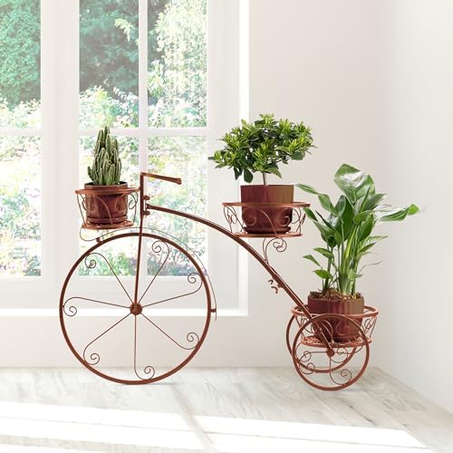 Sorbus® Garden Cart Stand & Flower Pot Plant Holder Display Rack, 6 Tiers, Parisian Style - Perfect for Home, Garden, Patio (Bronze)