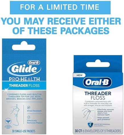 Glide Threader Floss, 30 Single-Use Packets each (Value Pack of 10)