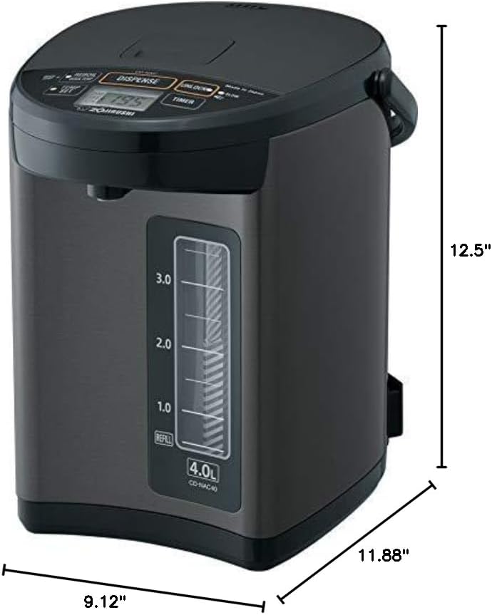 Zojirushi Micom Water Boiler and Warmer, 4.0 L (Black)