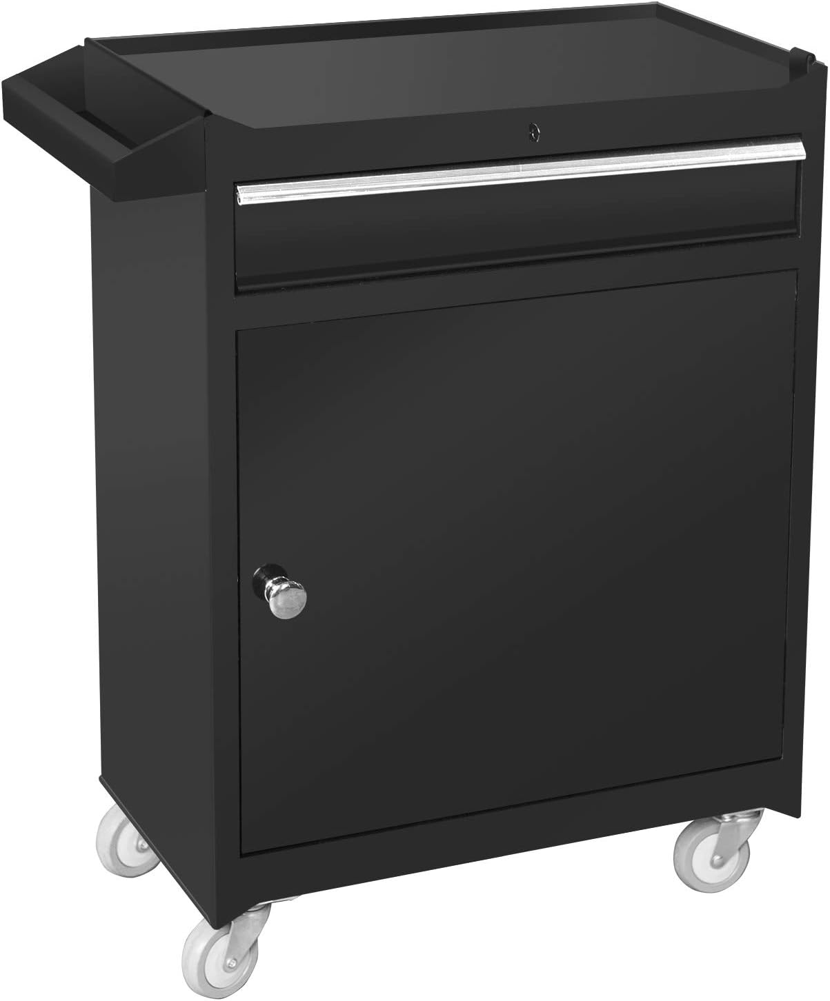 Road DAWG ATBT1204D-BLACK Torin Rolling Garage Workshop Tool Organizer: Detachable 4 Drawer Tool Chest with Large Storage Cabinet and Adjustable Shelf