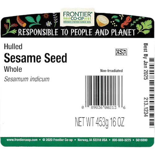 Frontier Bulk Sesame Seed Hulled Whole, 1 Pound