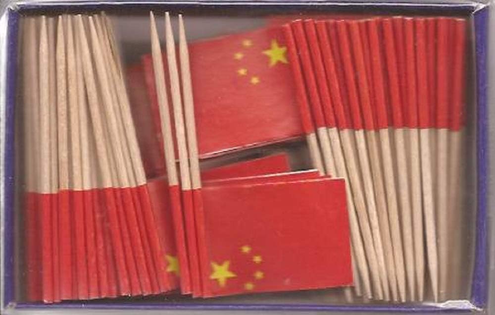 One Box of 100 Nicaragua Toothpick Flags, 100 Small Mini International Flag Cupcake Toothpicks or Cocktail Picks