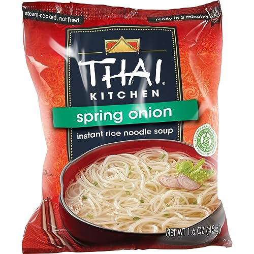 Thai Kitchen Gluten Free Spring Onion Instant Rice Noodle Soup, 1.6 oz (Pack of 12)
