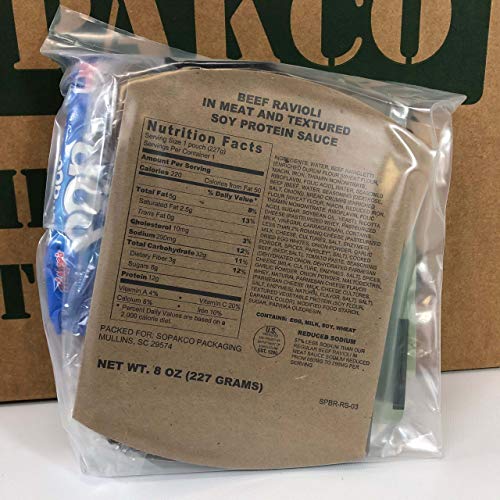 Sopakco MRE Meals Ready-to-Eat 14ct Case 10/20 Inspect Lot 7280 Reduced Sodium