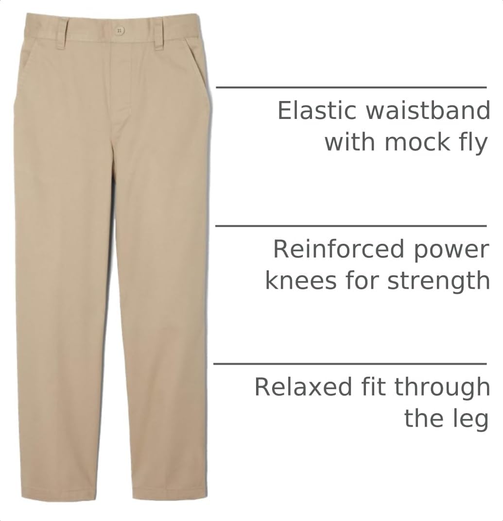 French Toast Boys Pull-On Relaxed Fit School Uniform Pant (Standard & Husky)