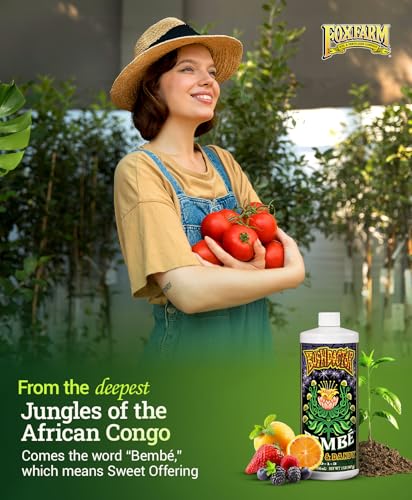 FoxFarm Bush Doctor Bembé Sweet & Dandy Liquid Plant Fertilizer - Complex Nutrient Blend - 0-1-3 PK Fertilizer for In-Ground & Hydroponic Gardens - 1 Quart