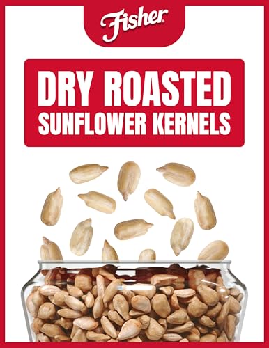 Fisher Dry Roasted Sunflower Seeds Kernels with Sea Salt, 7.25 oz, Sunflower Seeds to Eat, Gluten-Free, No Sugar Added, Crunchy Snacks for Adults, Perfect for Salads, Yogurt, & On-the-Go Snacking