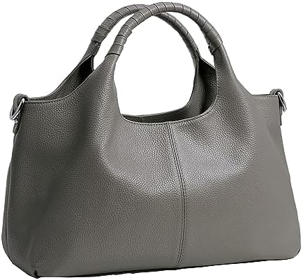 Iswee Leather Satchel Women Purse and Handbag Crossbody Shoulder Bag Hobo | Genuine Cowhide Leather Tote Top Handle Bag Soft & Durable Medium Size Bags with Detachable Multiple Pocketbooks Trendy