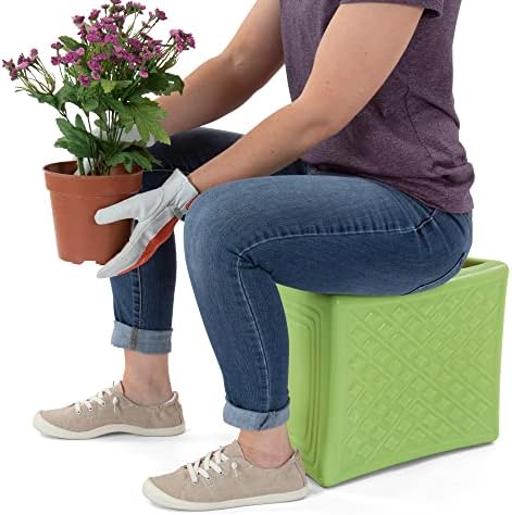 Simplay3 Handy Home 3-Level Heavy Duty Work/Garden Seat - 12" x 15" x 9" - Gray, Made in USA