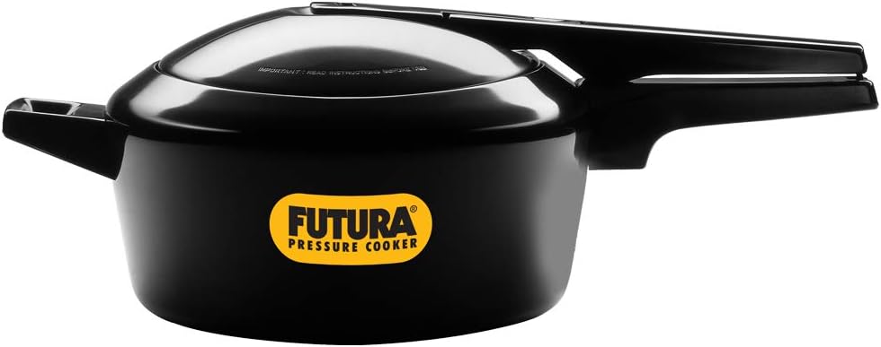 Hawkins Futura 5 Litre Pressure Cooker, Hard Anodised Inner Lid Pressure Cooker, Pan Cooker, Black (FP50)