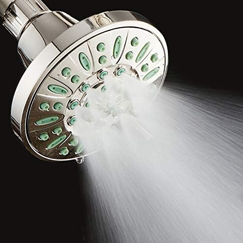 AquaDance Antimicrobial/Anti-Clog High-Pressure 6-setting Shower Head, Microban Nozzle Protection from Growth of Mold
