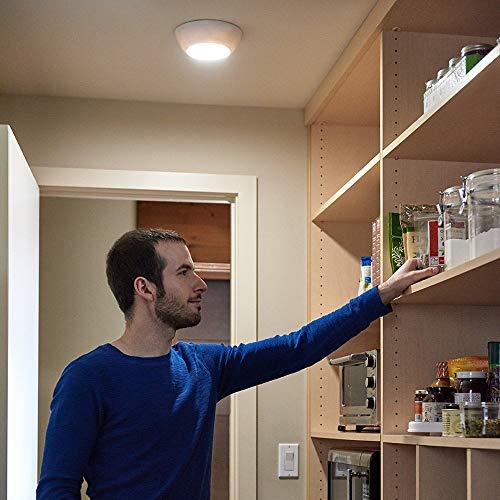 Beams MB990 300 Lumen LED UltraBright Wireless Battery Powered Motion Sensing Indoor/Outdoor Ceiling Light, 2-Pack, White