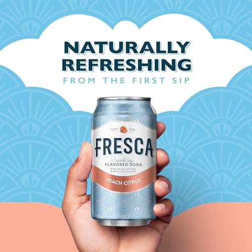 Fresca Peach Soda Soft Drink Fridge Pack Cans, 12 fl oz, 12 Pack
