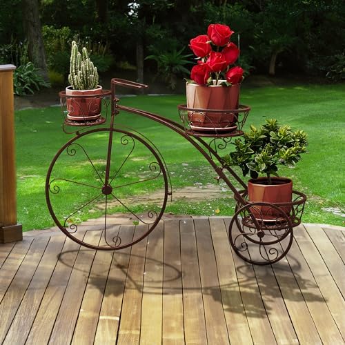 Sorbus® Garden Cart Stand & Flower Pot Plant Holder Display Rack, 6 Tiers, Parisian Style - Perfect for Home, Garden, Patio (Bronze)