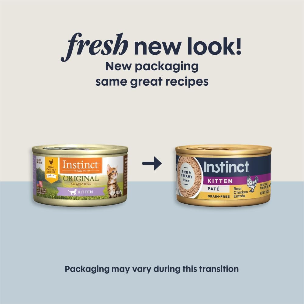 Instinct Original Grain Free Real Rabbit Recipe Natural Wet Canned Cat Food, 3 oz. Cans (Case of 24) | Rich & creamy pate texture, high protein, real rabbit, whole-food ingredients, grain-free, hydration support