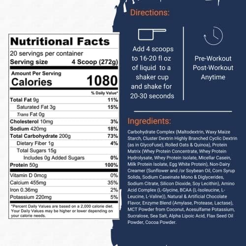 Gaspari Nutrition Real Mass: Advanced Weight Gainer, Protein and Complex Carb Blend, 50g Protein, 16g EAAs, Gluten-Free, 12 lbs (Vanilla Milkshake)