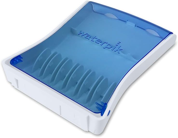 Waterpik 6 Replacement Tips with Case for Hygienic Storage & Travel TS-100E | Genuine Waterpik Brand, Includes 2 Precision, 2 Orthodontic, 2 Plaque Seeker Water Flosser Tip Refill Heads Nozzles