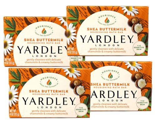 Yardley Shea Buttermilk Bath Bar 4oz 4 Pack