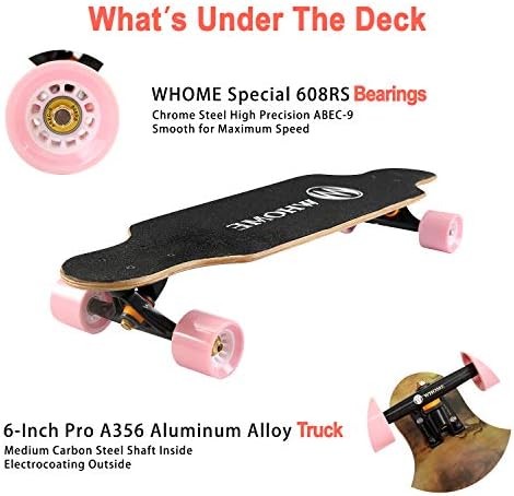 WHOME Longboard Skateboard - 31" Small Long Boards for Adults/Kids Teenagers/Girls Beginners/Boys Pro Cruiser Dancing Longboards with T-Tool