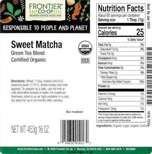 Frontier Co-op Organic Gunpowder Green Tea Leaves, 1-Pound Bulk, Smokey Green Tea, Maintains Freshness, Kosher, Fair Trade | Smokey Green Tea, Maintains Freshness, Kosher, Fair Trade