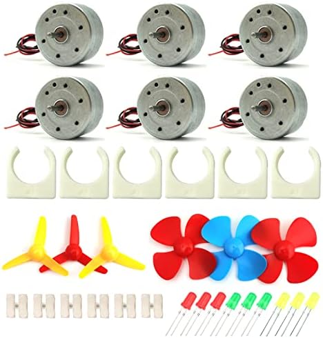 EUDAX Mini Generator Motors 3V-12V DC Motor Electric Motor for DIY Toys Wind Turbine Generator Hand Cranked Power Generator Model (Plastic Motor