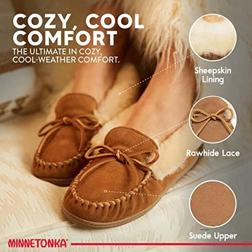 Minnetonka Women's Alpine Sheepskin Moccasin Slippers