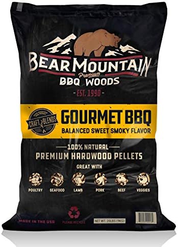 BEAR MOUNTAIN Premium BBQ WOODS FK90 Craft Blends All Natural Smoky Hardwood Gourmet Blend Smoker Pellets, 20 Pound Bag