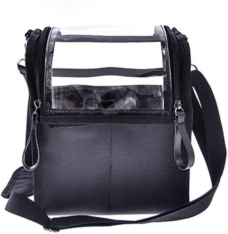 Trave Medium Makeup Brush Buddy Makeup Brush Holder Bag Cosmetic Kits Beauty Accessories Storage Organizer Bag with 4 Dividers & Shoulder Straps