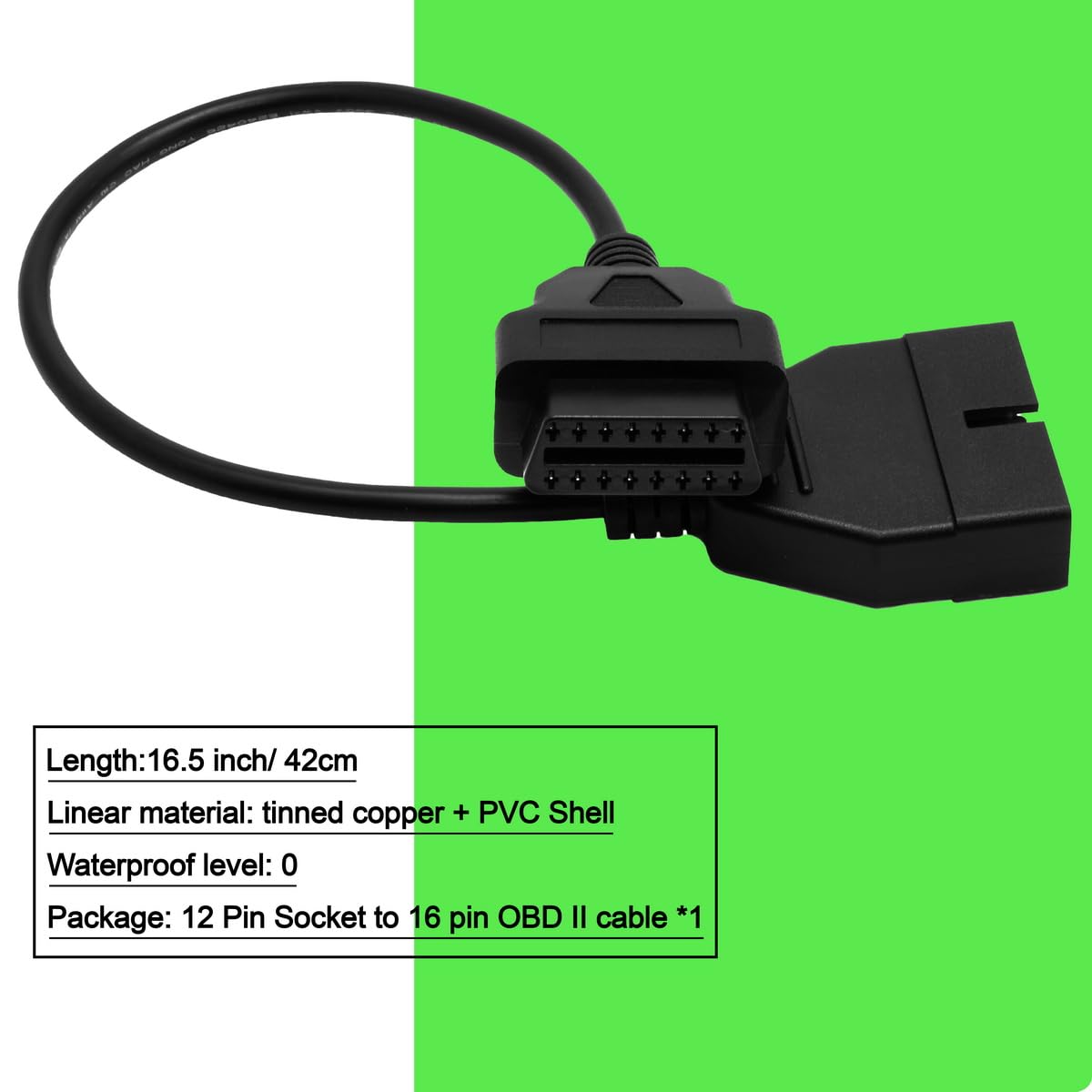 OBD OBD2 16 Pin Connector Diagnostic Adapter Cable Compatible for BMW 20 Pin
