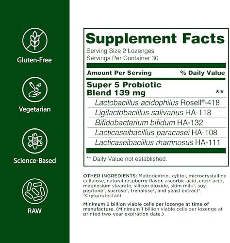 Flora - Super 5 Lozenge Probiotic - 2 Billion Cells - Supports Kids' Immune