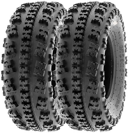 SunF ATV Tires 22x7-10 22x10-9 Sport Race Knobby 6 PR A027 - BUNDLE