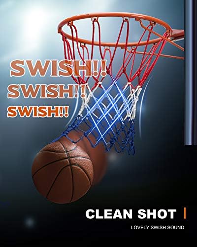 Basketball Net Replacement Heavy Duty, 2023 Professional On-Court Quality [6.88Ounce], Fits Outdoor Indoor Standard Rim