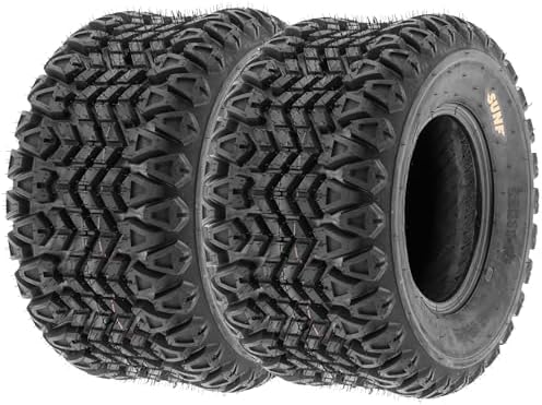 [Set of 2] SunF 22x11-10 22x11x10 ATV UTV Tires 4 Ply Golf Cart Lawn Mower Quad G003 [ Rim(s) NOT included ]
