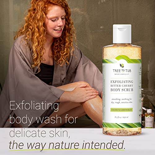 Tree To Tub Soapberry Body Wash for Dry, Sensitive Skin, pH 5.5, 8.5 Fl Oz | Sulfate & Paraben-Free, Rich Lather, Fragrance-Free, Shea Butter & Aloe Vera, Vegan & Cruelty-Free, Gentle for Daily Use