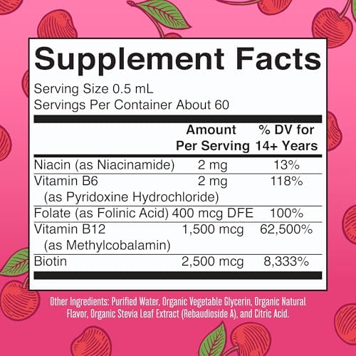 MARYRUTH'S Organic Vitamin B Complex, Biotin, Vitamin B12, Niacin, Folate | B Vitamins Complex, Biotin, Vitamin B12, Niacin, Folate