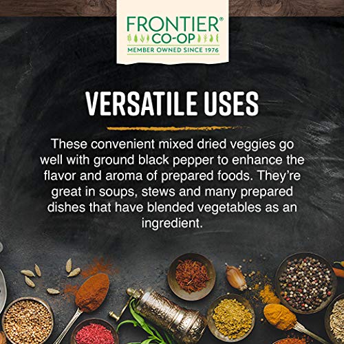 Frontier Co-op Hearty Vegetable Herb Blend for Stew, 1lb, Kosher - Mixed Dried Vegetables For Soup, Stir Fry, Ramen with Onion, Carrots, Peas, Corn