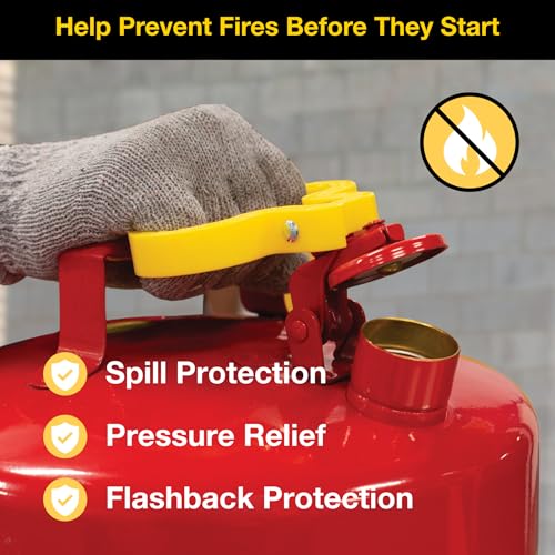 Eagle 1 Gallon Type I Red Safety Gas Can for Gasoline