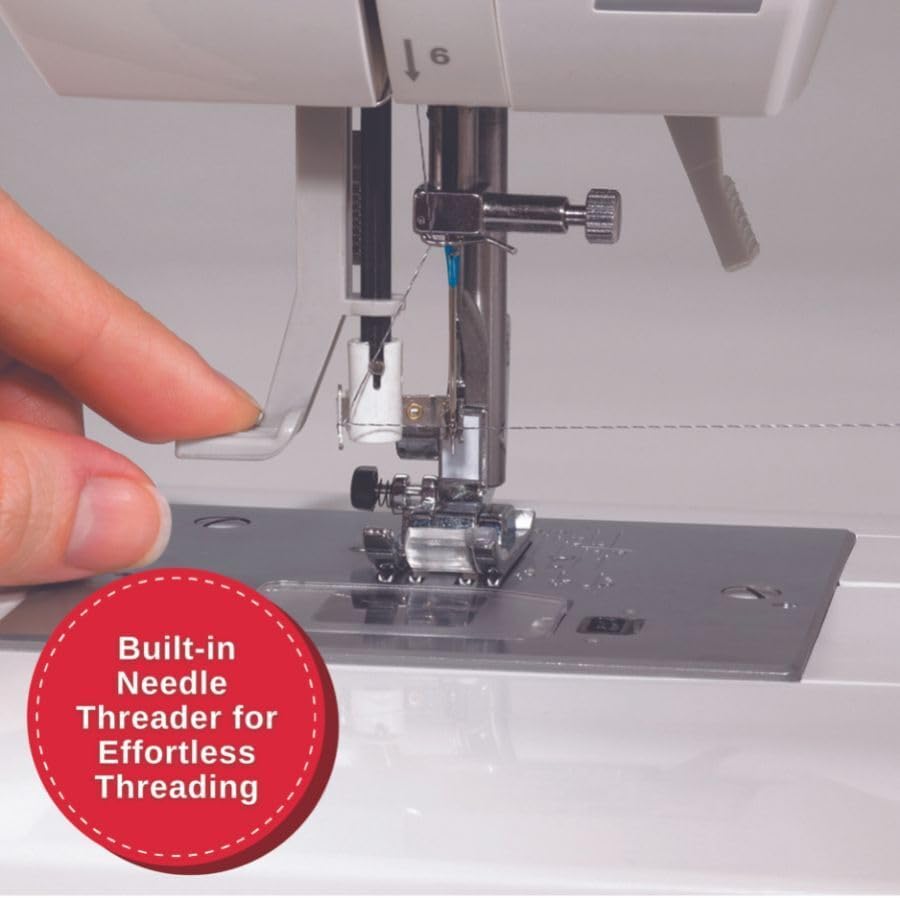 SINGER® Quantum Stylist 9960 Computerized Sewing & Quilting Machine | Hard case, extension table, 13 presser feet included, 600 stitches, 5 fonts, LED light, metal frame, 13 one-step buttonholes
