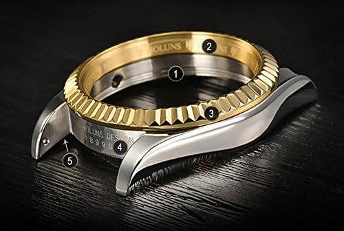 Men's Automatic Watch Gold-Plated 316L Steel Sapphire Crystal | Japanese 8215 automatic movement • Sapphire crystal • 18K gold-plated 316L steel • Date display • Dress and business wear