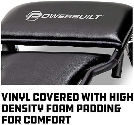 Powerbuilt 42-Inch Triplex Folding Creeper, Rolling Seat, and Brake Stool, All-in-One Adjustable Roller Garage Chair, Lay Down or Sit, Black 620469