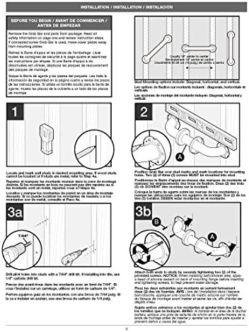 Delta Carlisle (1-Pack) 16' Shower Grab Bar Seniors ADA Compliant Satin Nickel 450 lb Capacity Bathroom Safety Handle for Shower