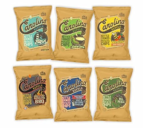 Carolina Kettle Chips | Kettle Cooked Potato Chips | Kosher - Gluten Free Chips Fit For Healthy School Snacks | With Irresistible Crunch and Bold