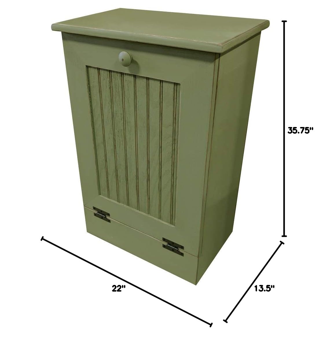 Sawdust City Tilt-Out Wooden Trash Bin Holder (Old - Black)